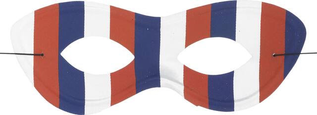 Red, White & Blue Domino Mask Front_Flat