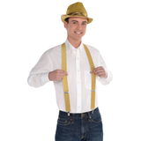 Adjustable Y-Back Suspenders, Assorted Colours, One Size, Wearable Costume Accessory for Halloween Front_Angled_Right