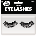 Self-Adhesive Tinsel Fake False Eyelashes, Assorted Colours, One Size, Wearable Costume Accessory for Halloween Front_Flat