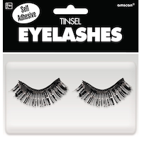 Self-Adhesive Tinsel Fake False Eyelashes, Assorted Colours, One Size, Wearable Costume Accessory for Halloween Front_Flat