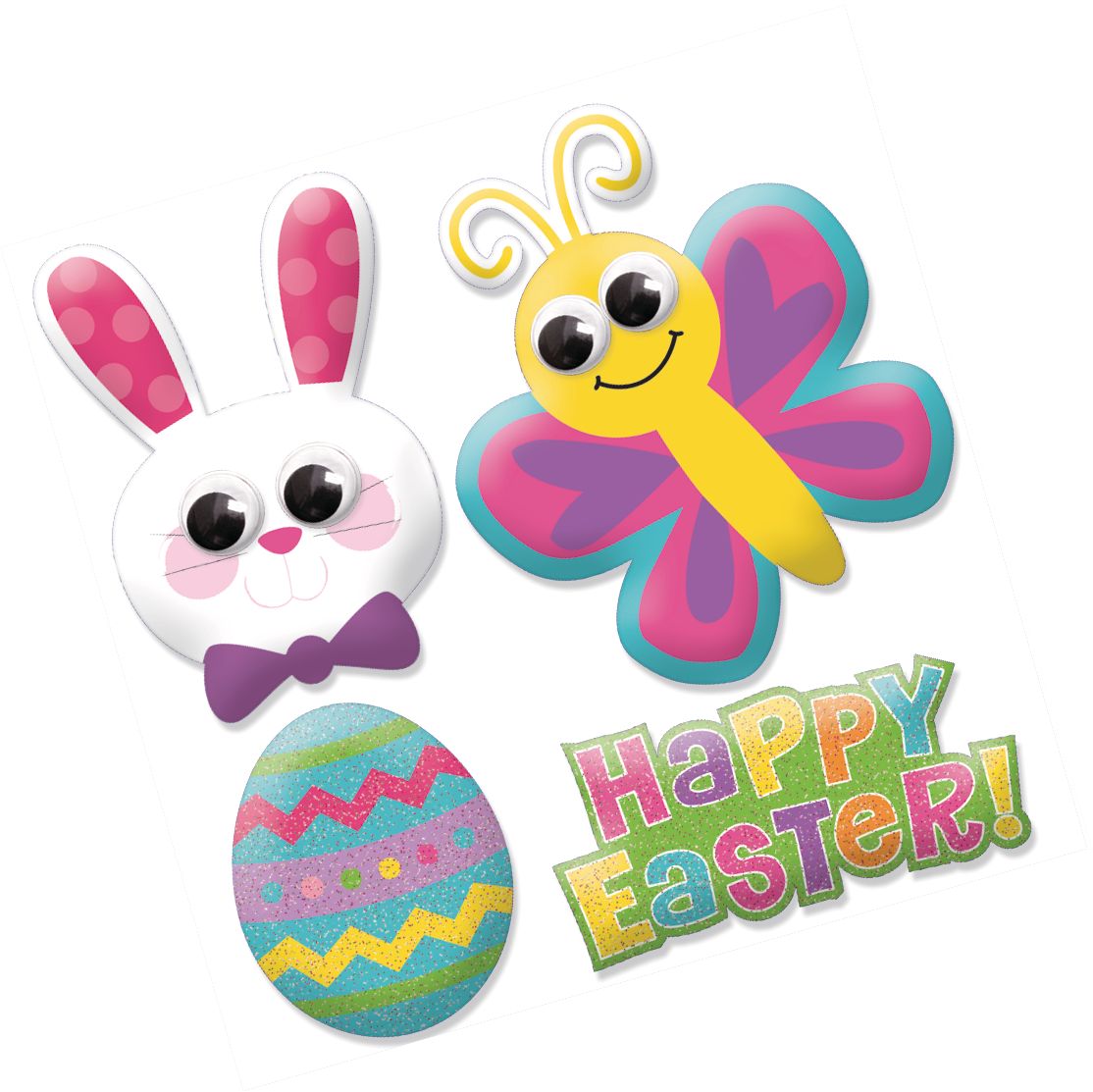 Easter Puffy Stickers, 1 Sheet of 4 Party City