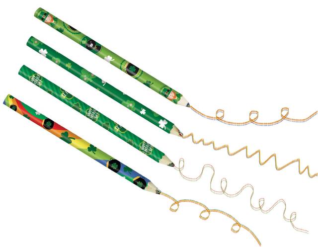 Crayons multicolores trèfle, paq. 4 Overhead_Flat
