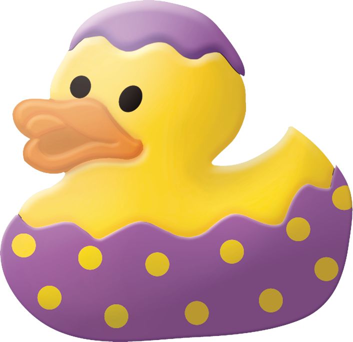 Purple Easter Egg Rubber Duck Front_Flat