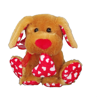 Brown Sweetie Dog Plush Front_Flat