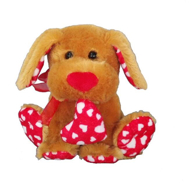 Brown Sweetie Dog Plush Front_Flat
