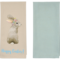 Linges à vaisselle lapin de Pâques, paq. 2 Front_Flat