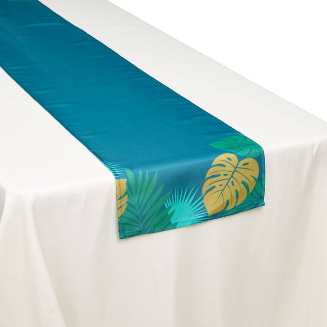 Key West Palm Leaf Table Runner Front_Angled_Right