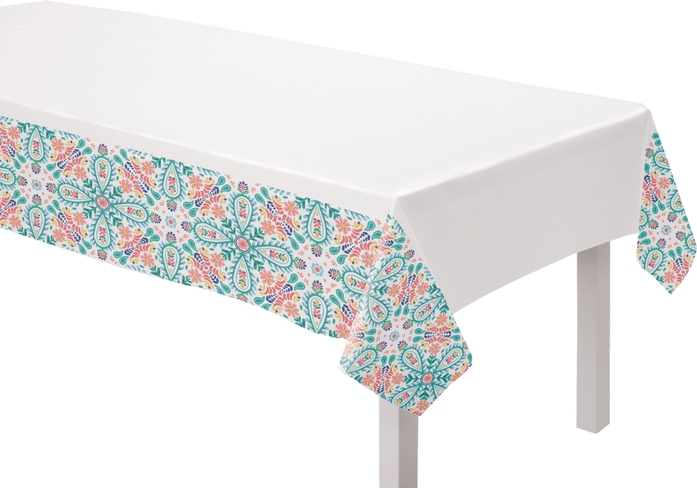 Boho Fabric Table Cover Party City