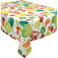 Tooty Fruity Fabric Tablecloth CloseUp
