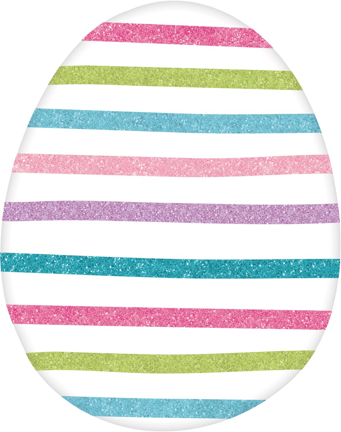 Easter Egg/Bunny/Rabbit Table & Wall Cutout Decorations, Multi-Coloured, 8.5-in, 10-pk, for Easter Front_Flat