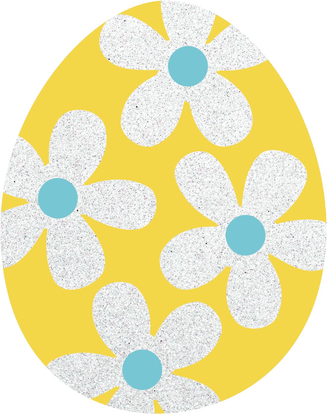 Easter Egg/Bunny/Rabbit Table & Wall Cutout Decorations, Multi-Coloured, 8.5-in, 10-pk, for Easter Front_Flat