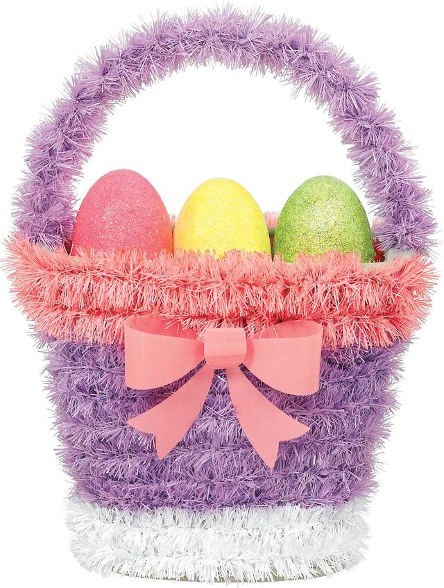 Tinsel Easter Basket Front_Flat