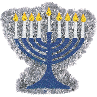 Mini Tinsel Menorah Front_Flat