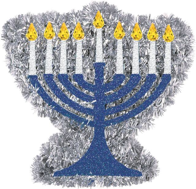 Mini Tinsel Menorah Front_Flat