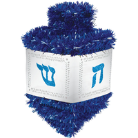 Mini Tinsel Dreidel Front_Angled_Left