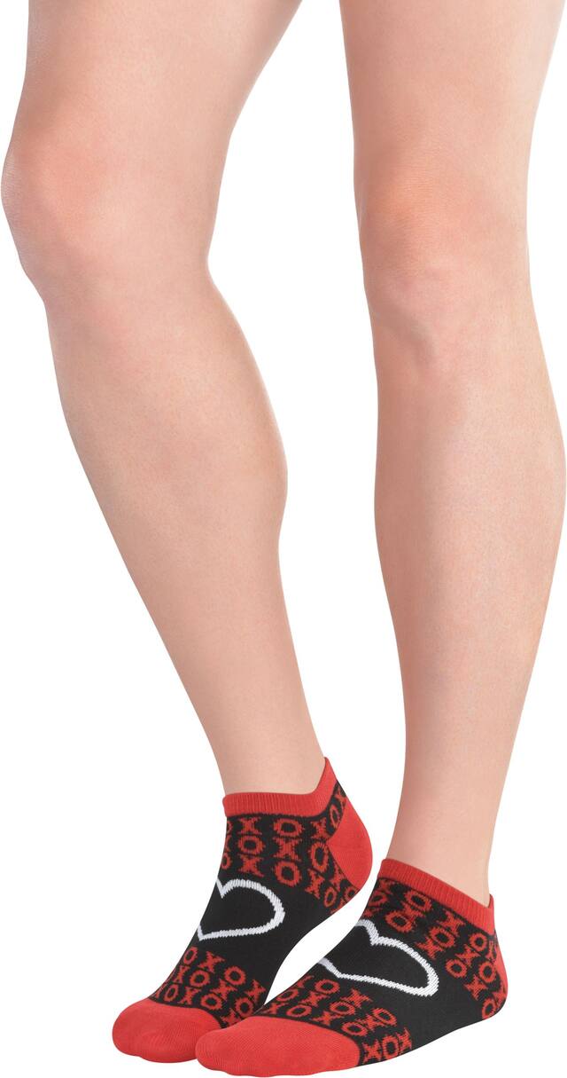 Socquettes coeurs, câlins et baisers pour adultes Front_Angled_Left