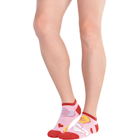 Adult Conversation Heart Ankle Socks Front_Angled_Left