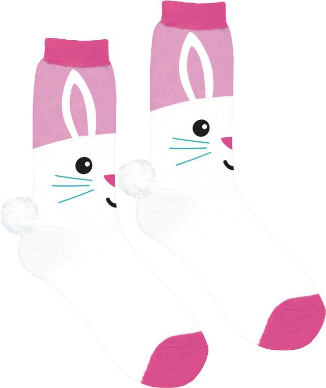 Pom Pom Bunny Tail Crew Socks Side_Right