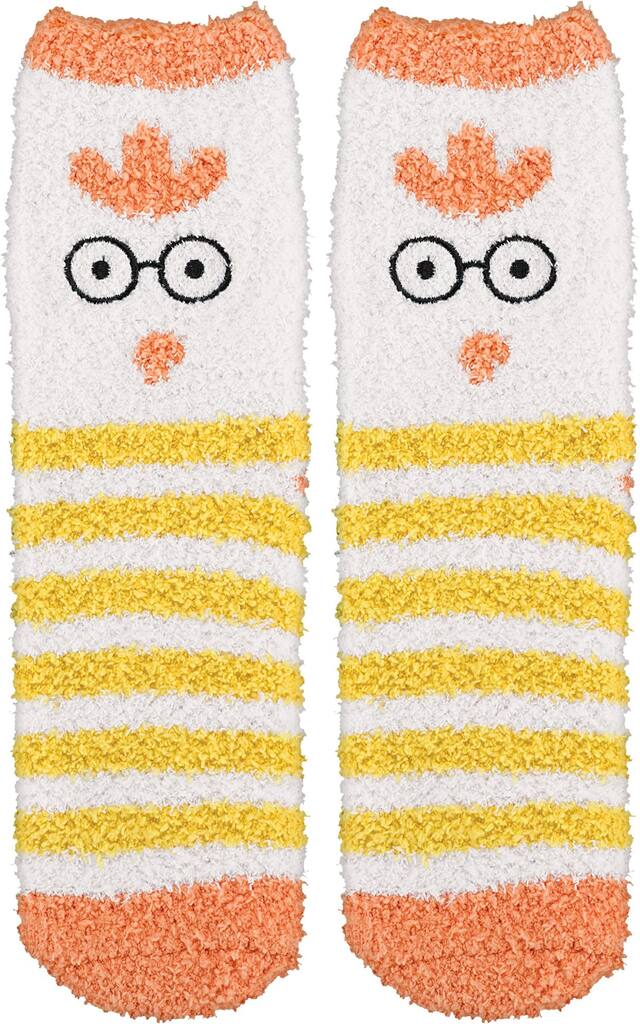 Smart Spring Chickee Fuzzy Socks Front_Flat