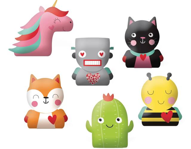 Marionnettes à doigts mystères de la Saint-Valentin Front_Flat