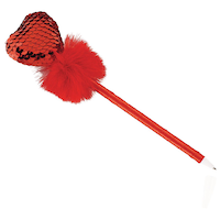 Sequin Valentine's Day Heart Pen Overhead_Plunge