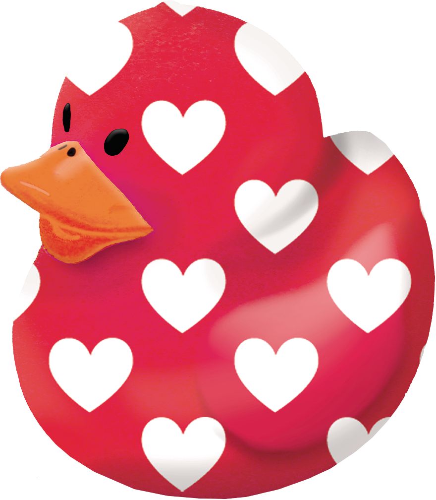 Valentine's Day Rubber Duck Front_Angled_Left