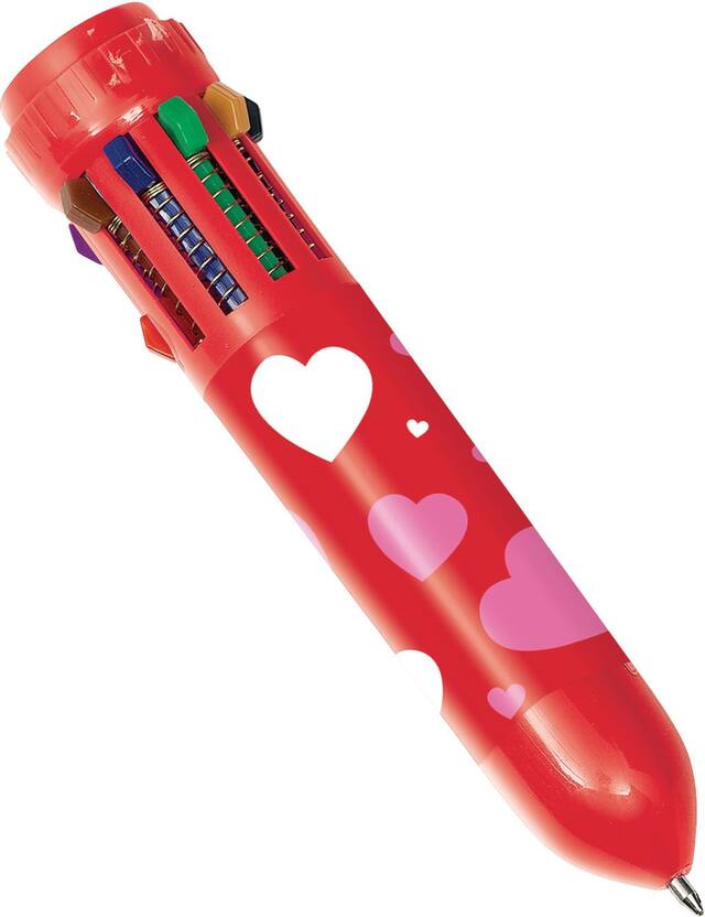 Valentine's Day Multicolour Pen Front_Angled_Right