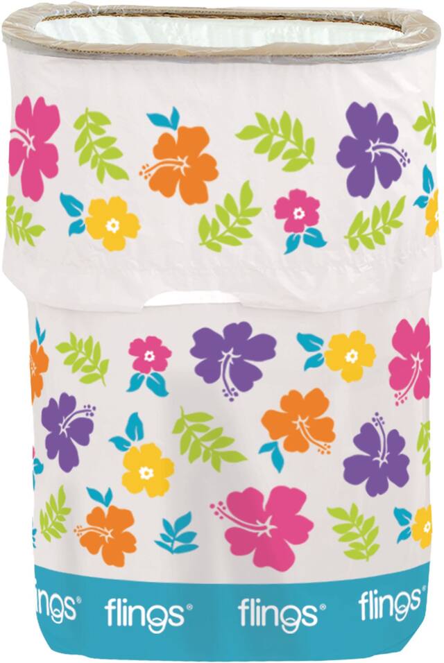 Hibiscus Pop-Up Trash Bin Front_Flat