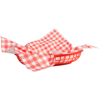 Picnic Party Red Gingham Paper Basket Liners, 18-pk Front_Angled_Right