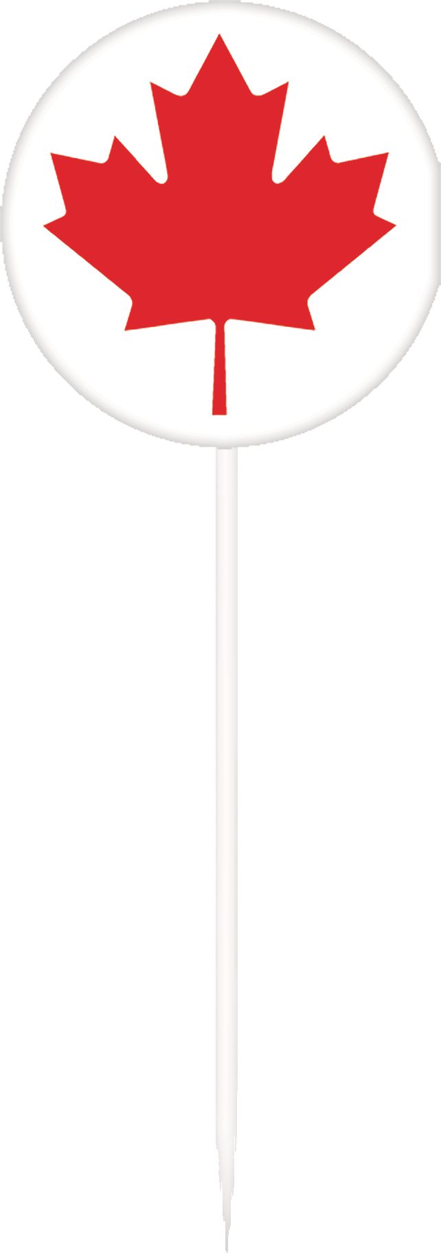 Moose Cupcake Decorating Kit with Baking Cups & Picks, Red/White, Maple Leaf, 2-in, 24-pk, for Canada Day Front_Flat