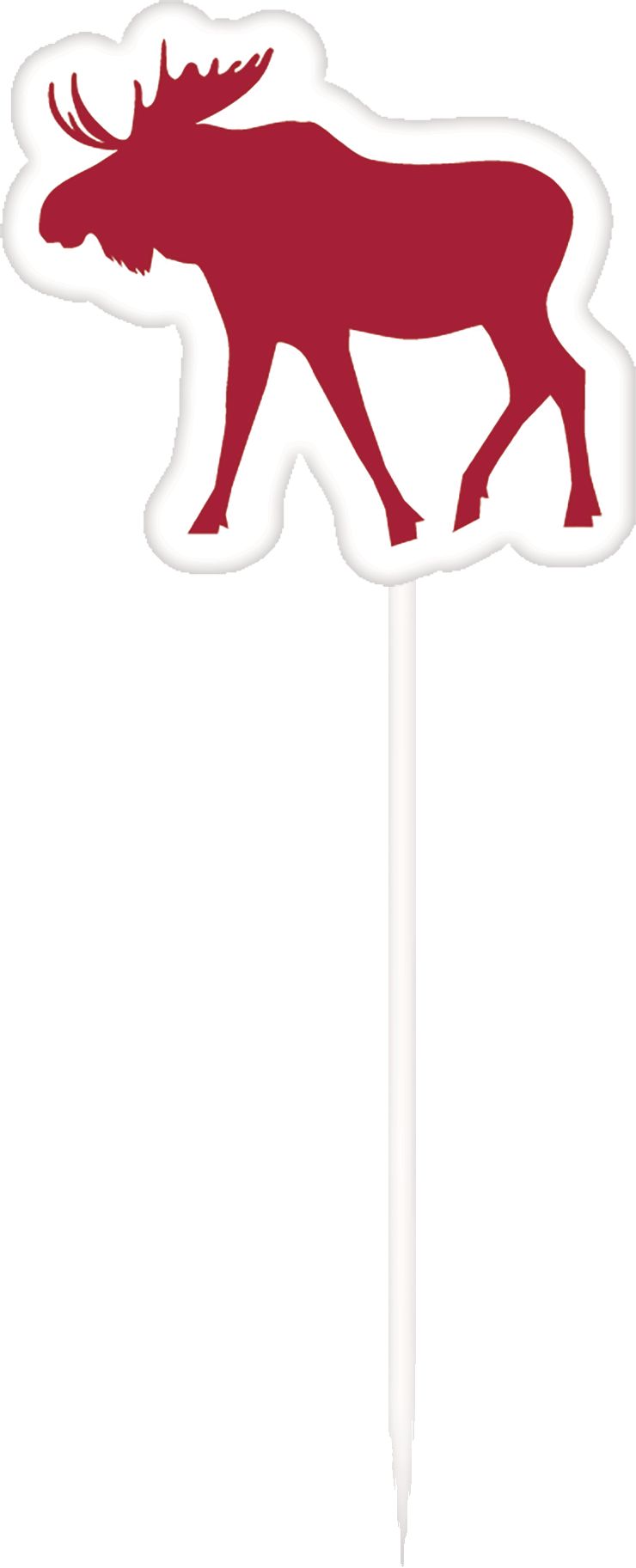 Moose Cupcake Decorating Kit with Baking Cups & Picks, Red/White, Maple Leaf, 2-in, 24-pk, for Canada Day Front_Flat