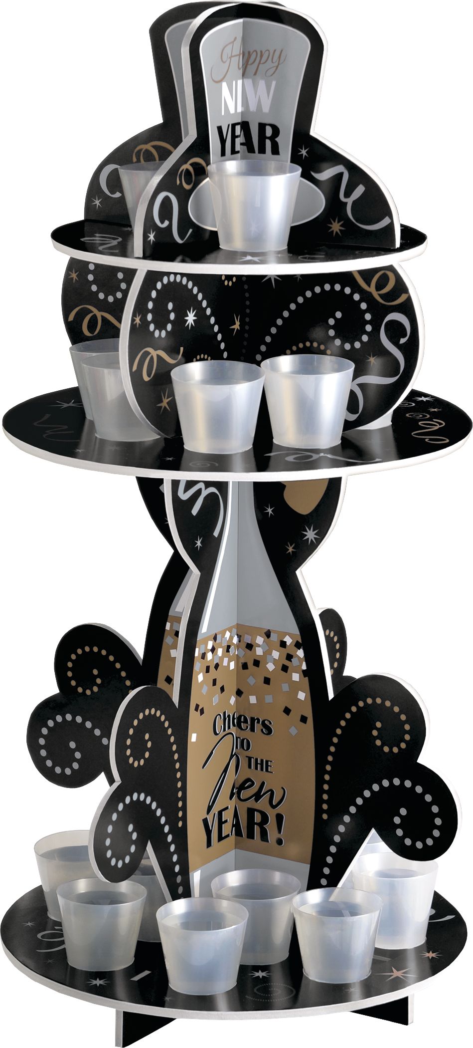 Happy New Year Shot Glass Holder Front_Elevated