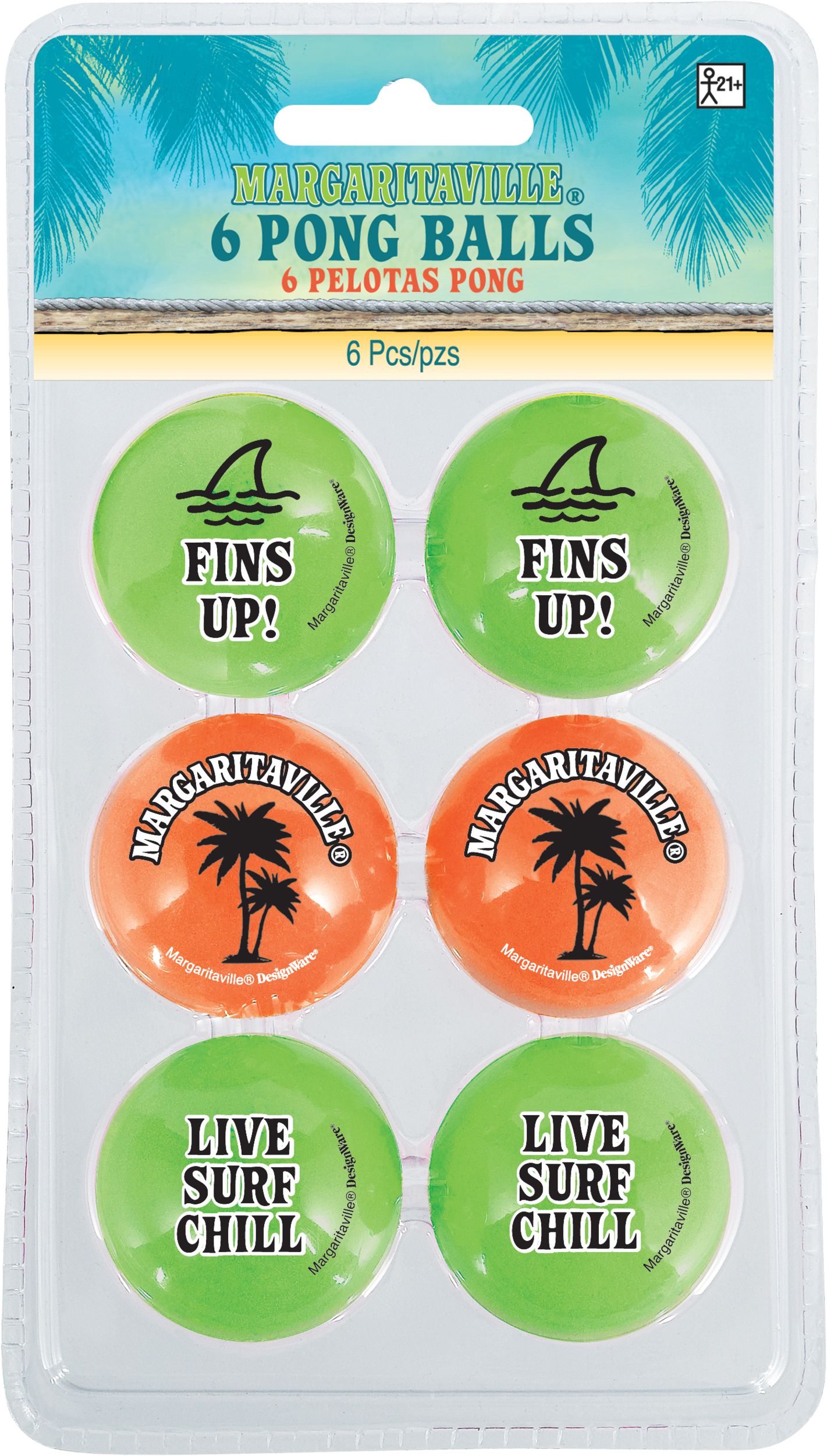 Margaritaville Pong Balls, 6-pk Front_Flat