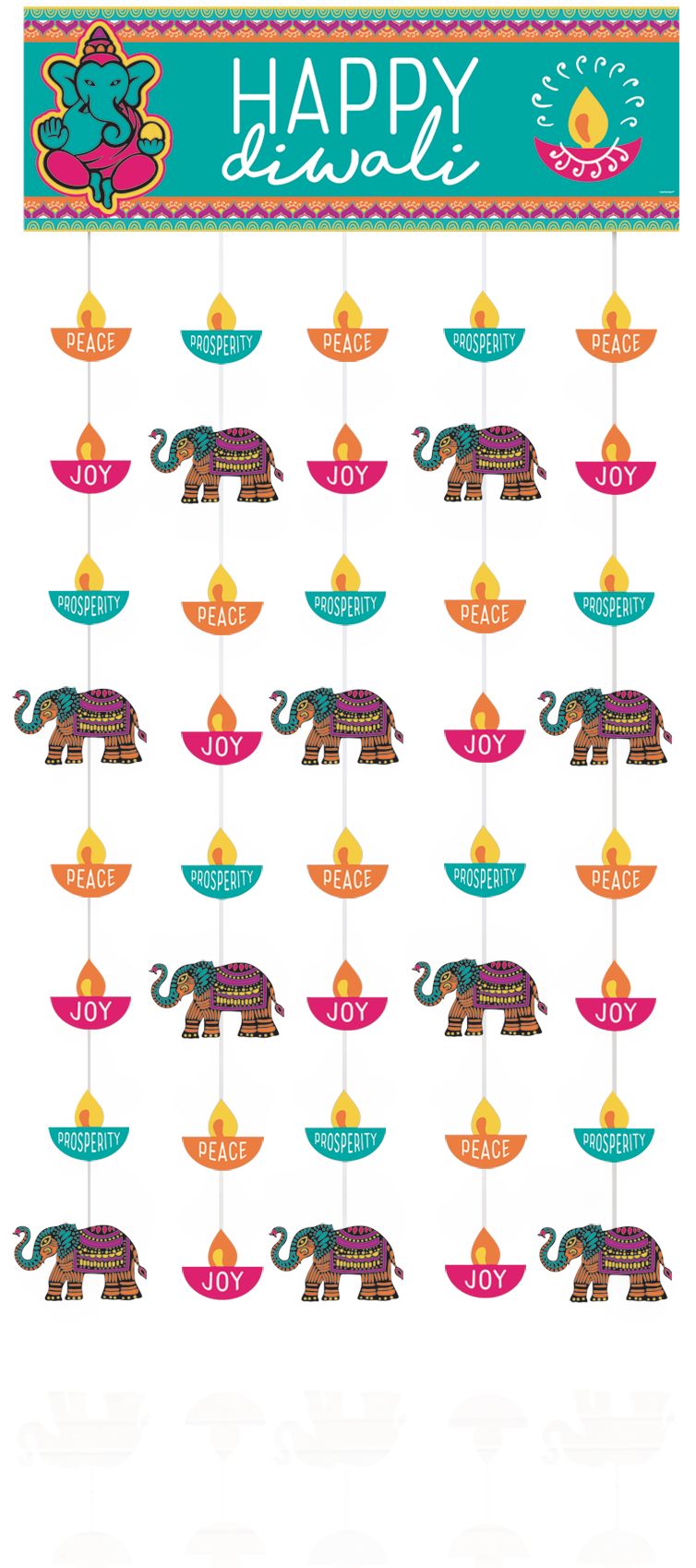 Rideau pour seuil de porte Divali Front_Flat