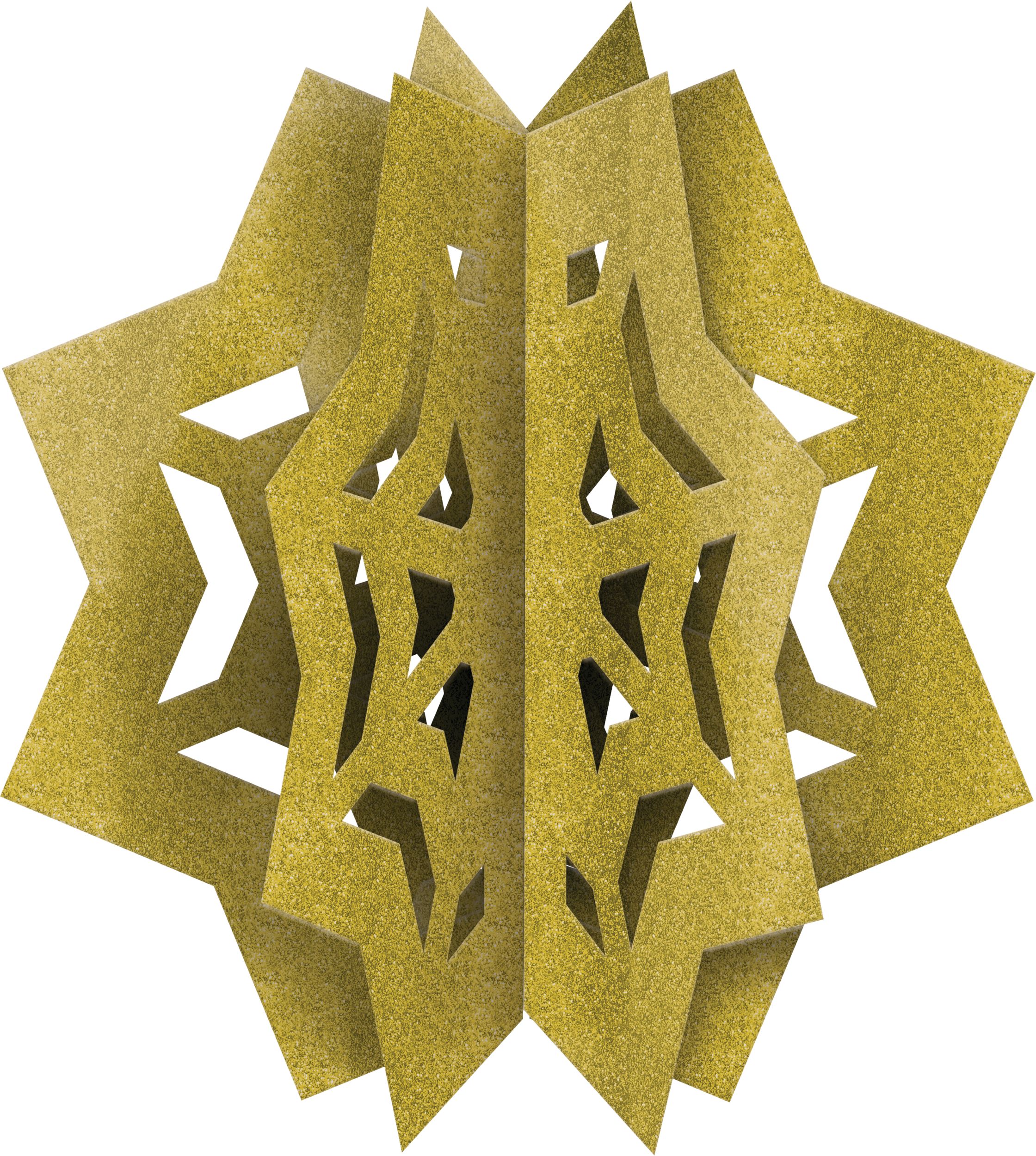 8 Point Glitter Star Decoration Front_Flat