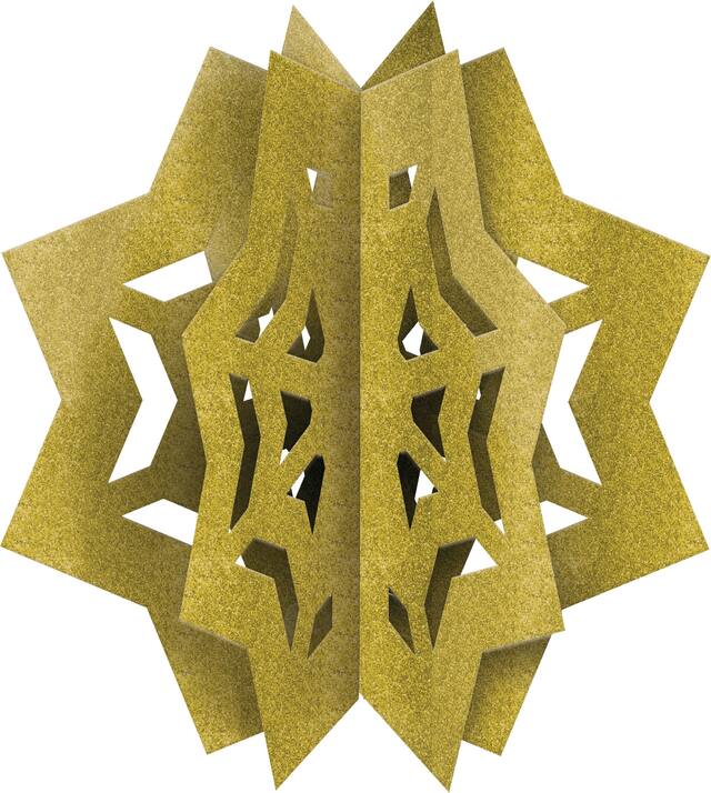 8 Point Glitter Star Decoration Front_Flat