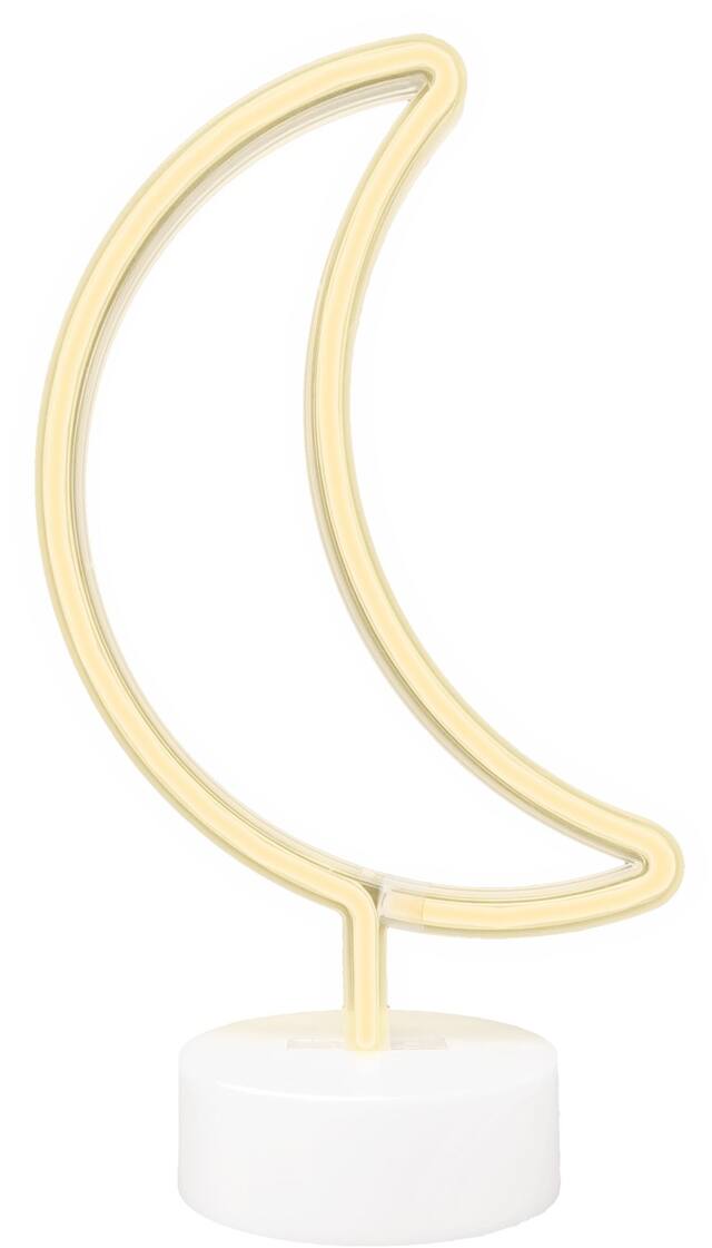 Moon LED Light Up Night Light Stand, Gold, 5-in, for Eid Mubarak/Ramadan Front_Flat