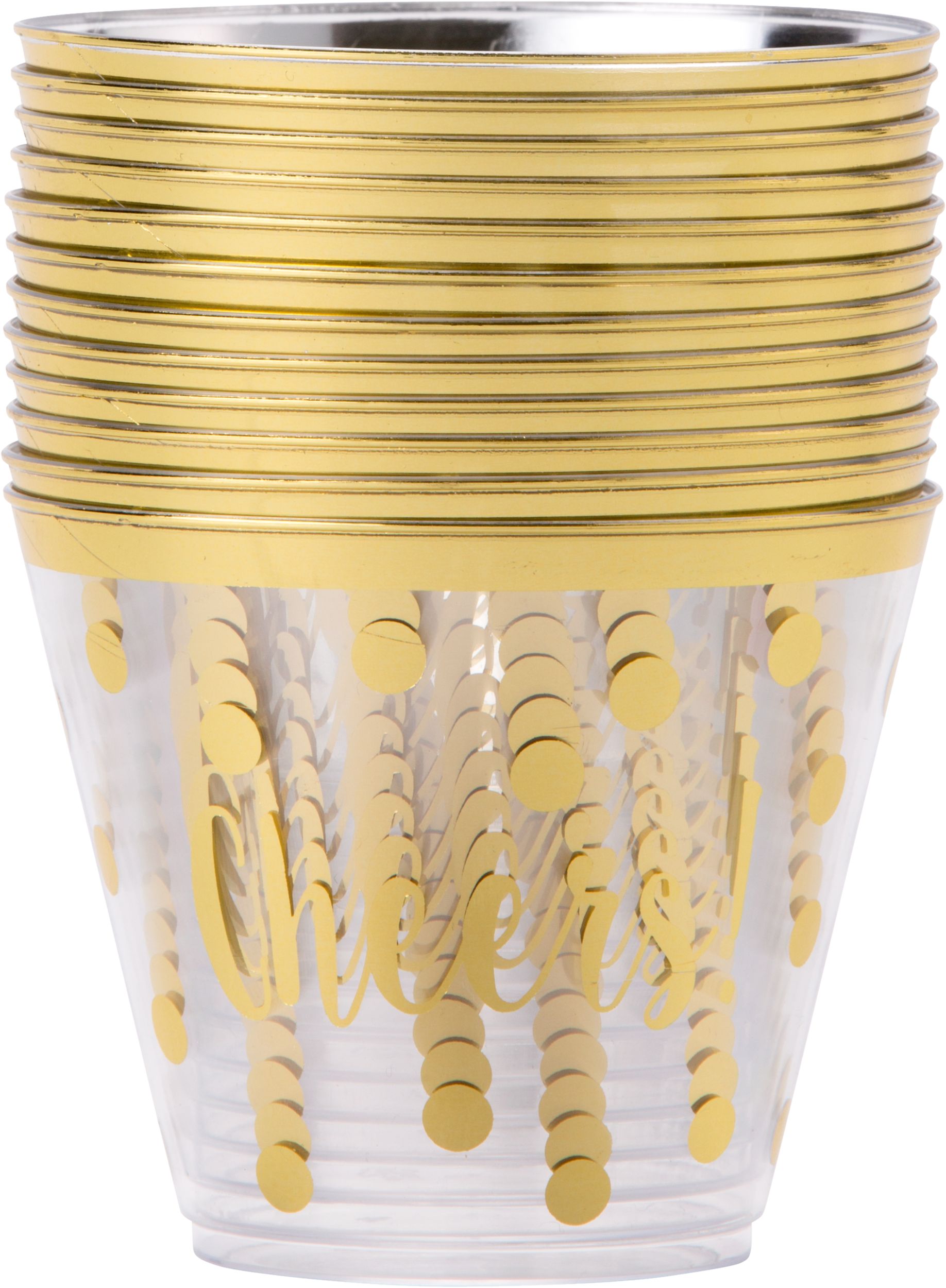 Verres en plastique, Cheers to a New Year, paq. 30 Front_Flat