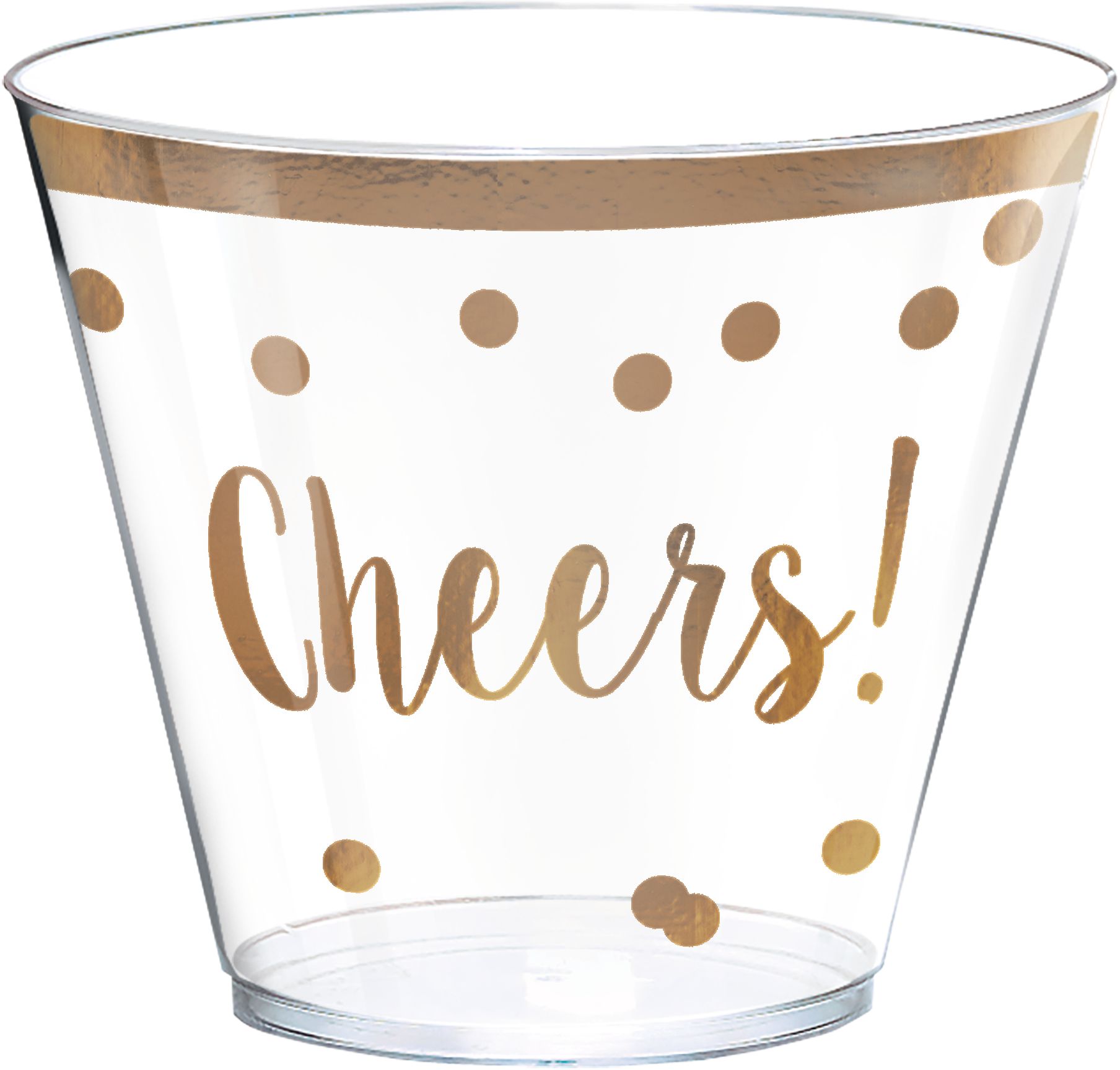 Verres en plastique, Cheers to a New Year, paq. 30 Front_Elevated