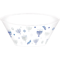 Hanukkah Plastic Serving Bowl Front_Elevated