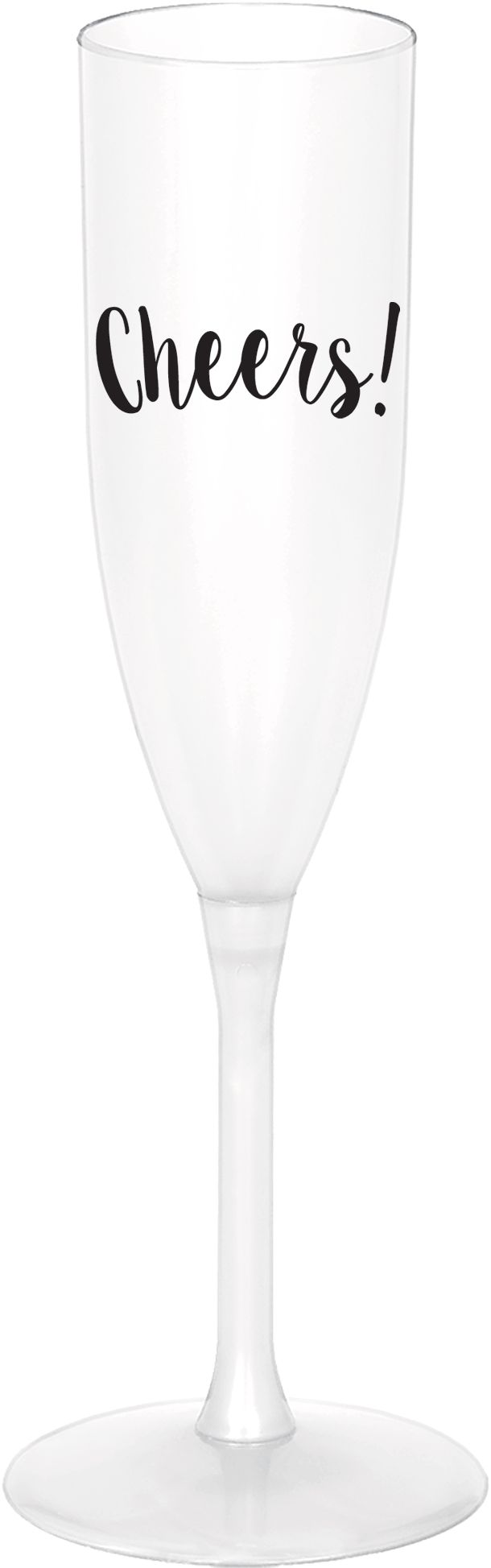 Cheers Champagne Flutes, Black, 4-pk Front_Elevated