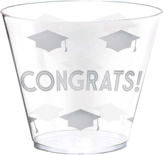 Grid Graduation Plastic Cups, 30-pk Front_Elevated