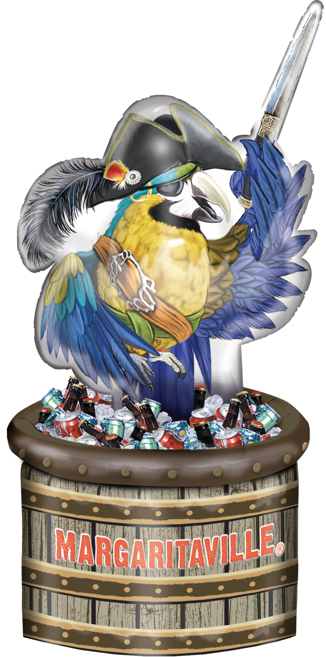 Inflatable Ring Toss Margaritaville Cooler Front_Flat