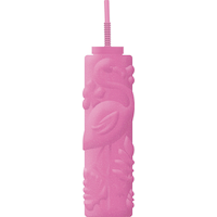 Pink Flamingo Cup with Straw Front_Flat