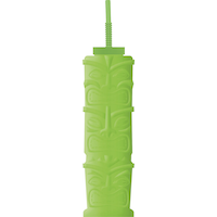 Tiki Cup with Straw, Green Front_Flat