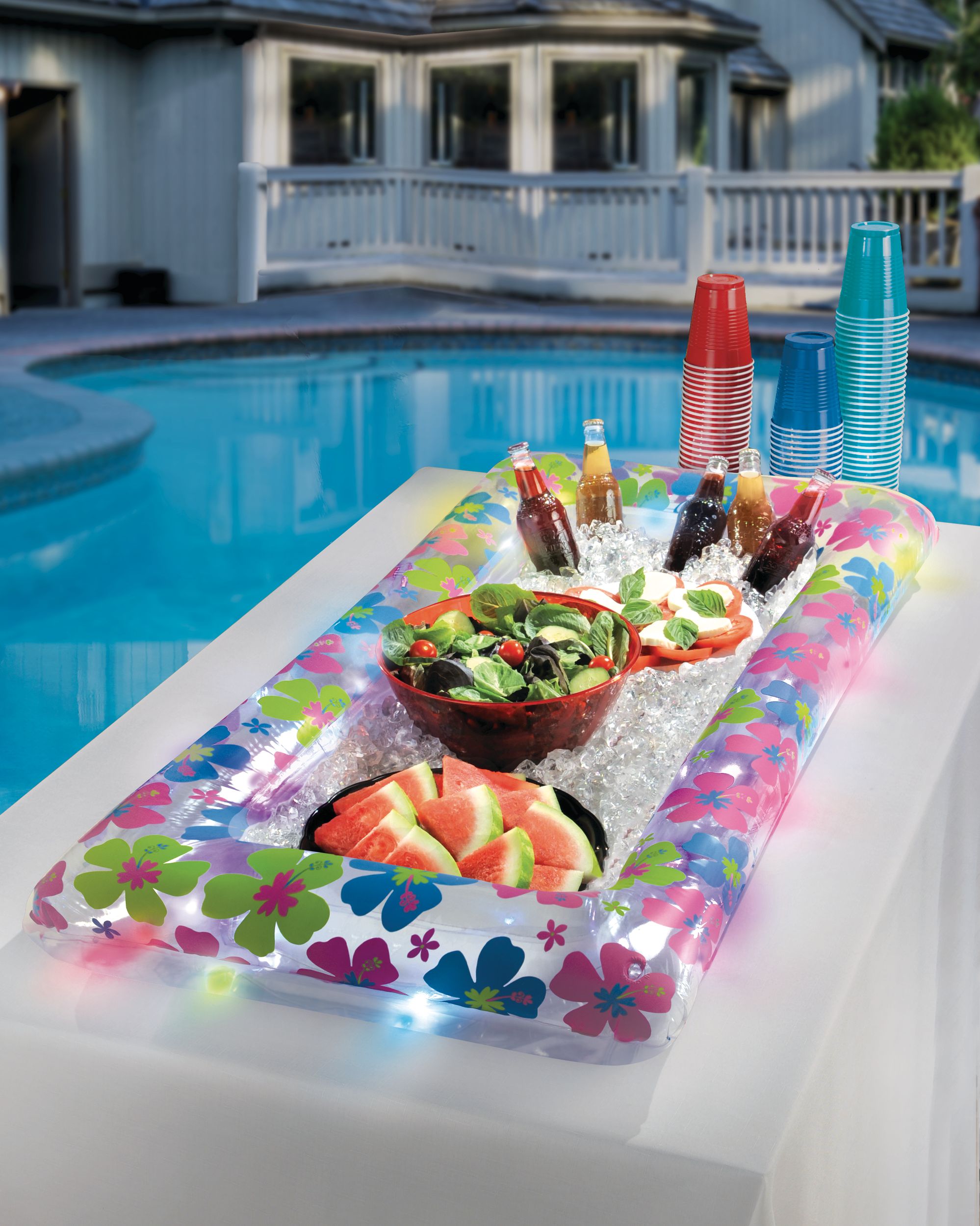 Inflatable Hibiscus Buffet Cooler Front_Angled_Right