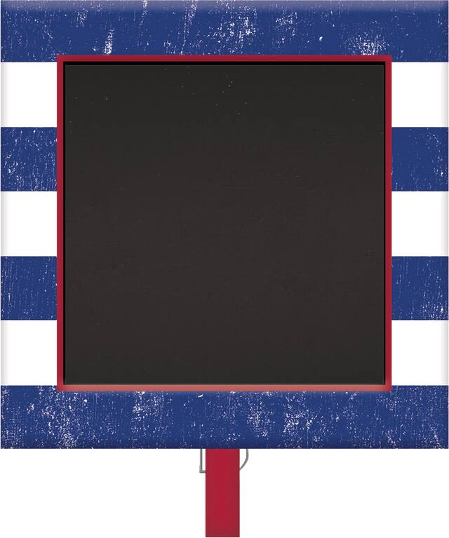 Striped Nautical Chalkboard Clips, 8-pk Front_Flat