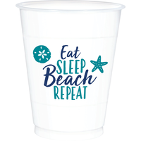 Sea Sand Sun Plastic Cups, 25-pk Front_Elevated