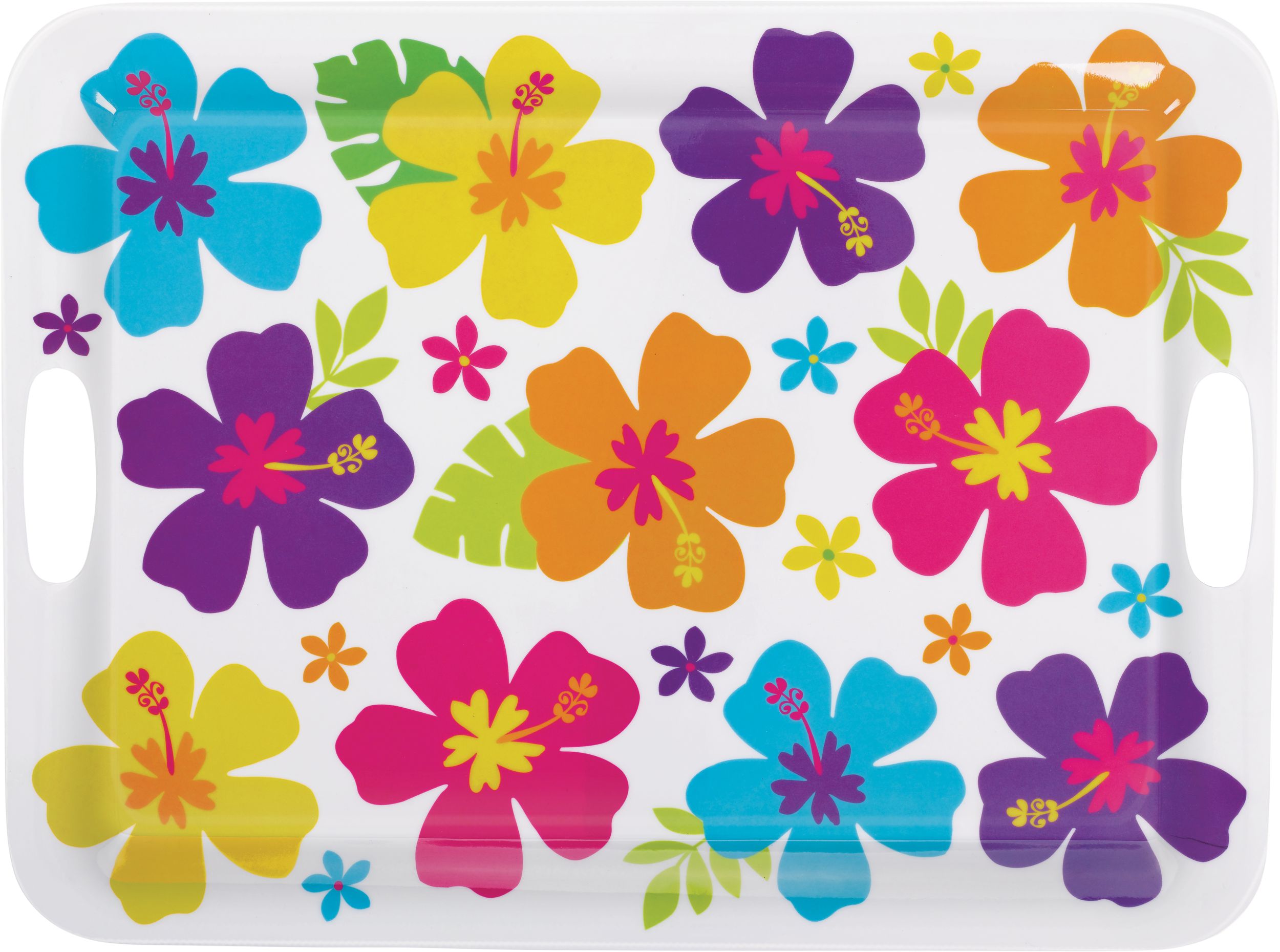 Plateau hibiscus blanc Overhead_Flat