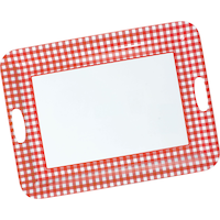 Picnic Party Red Gingham Serving Tray Overhead_Flat